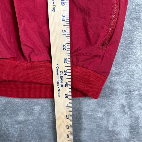 VINTAGE 90s Izod Golf Pullover Men's Small Windbreaker Red Nylon V-Neck - Picture 5 of 8
